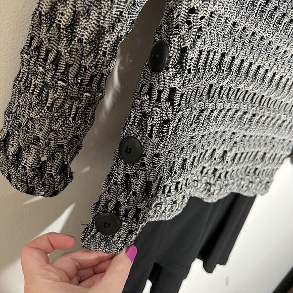 Joseph Ribkoff Tunic Top Womens 4 Crochet Overlay Buttons Layered Career - Picture 11 of 12